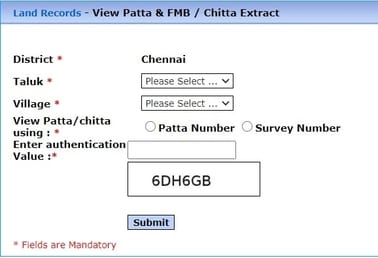 apply patta chitta online