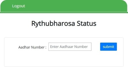 rythu bharosa status list